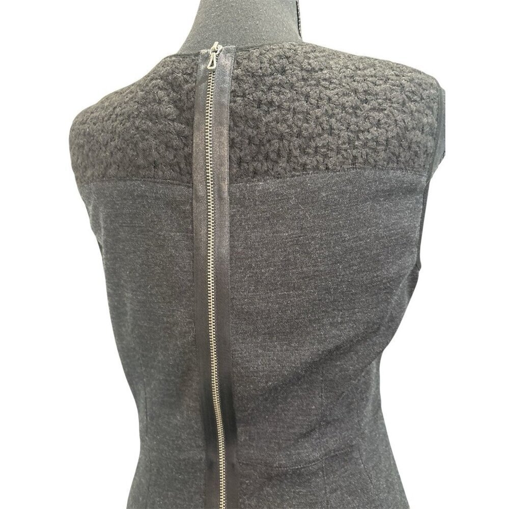 Premise Women’s Wool Sleeveless Charcoal GrayDress With Zipper Accent Size Small - Picture 3 of 9